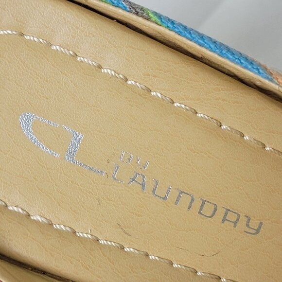 Colorful Wedge Sandals Women 8.5 Espadrille Shoes CL Laundry Bohemian 39 Spring - Picture 13 of 14